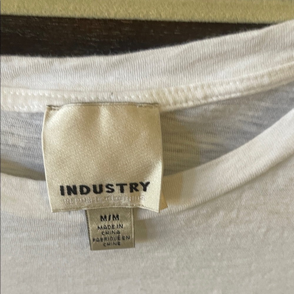 White Ruffle Sleeve Tee - Picture 2 of 3